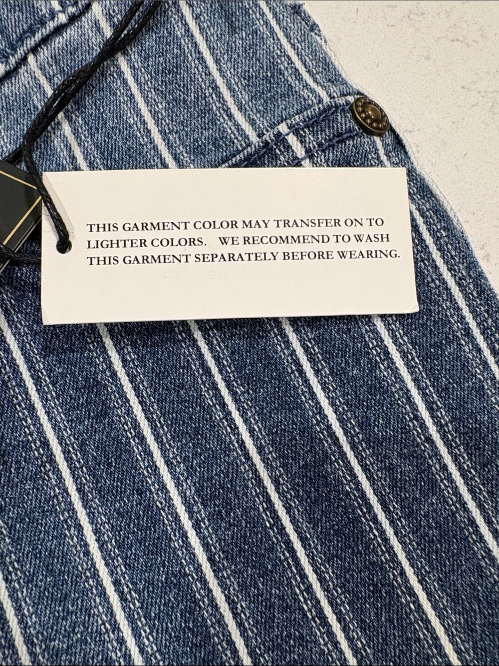 DG2 by Diane Gilman Blue and White Pinstripe Bermuda Shorts - Picture 5 of 7